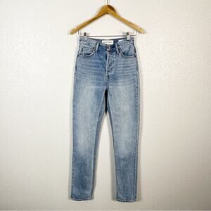 Denim Forum by Aritzia Womens The Nina Stovepipe Jeans in Tequila Wash Size 24